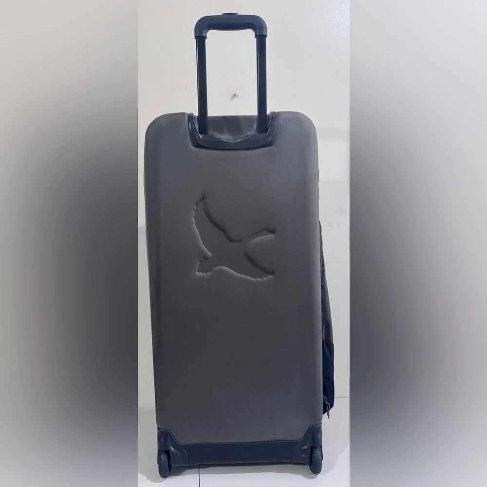 Eddie Bauer Black and Gray Rolling Travel Duffel with Telescoping Handle